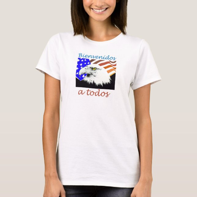 Bienvenidos a todos (Alla välkomna)-skjorta T Shirt (Framsida)