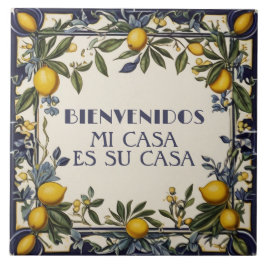 Bienvenidos Mi Casa Es Su Casa Lemons Welcome Sign Kakelplatta