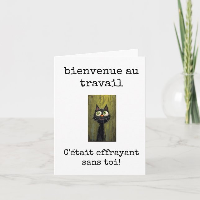 Bienvenue au Travail, välkomstkort för Fransk Kort (Framsida)