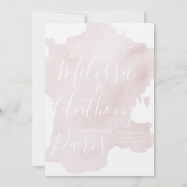 Bienvenue Frankrike Watercolor Destination Wedding Inbjudningar