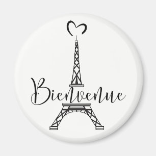 "Bienvenue" (Välkommen i Fransk) Magnet