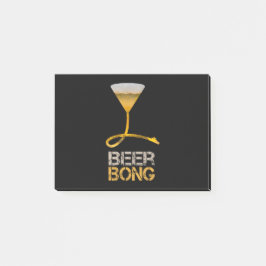 Bier bong för våruppehåll och möhippa post-it block