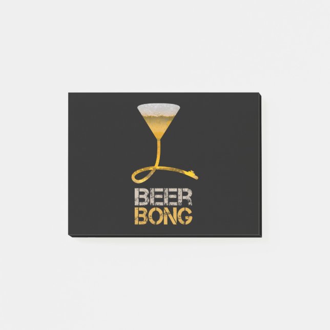 Bier bong för våruppehåll och möhippa post-it block (Framsida)