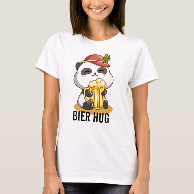 Bier Hug Pun Oktoberfest T Shirt (Framsida)