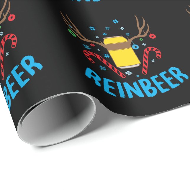 Bier und Rentieren ugly Weihnachten Reinbeer Presentpapper (Rullad Hörn)