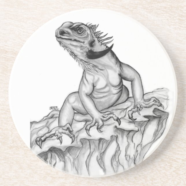 Bierdeckel Drache Underlägg Sandsten (Framsidan)