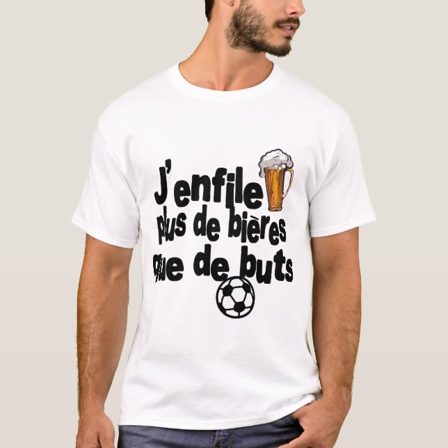 biere alcool humour sport foot citation enfile but t shirt (Framsida)