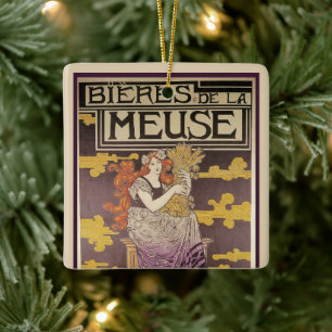 Biere de la Meuse av Marc Auguste Bastard Julgransprydnad Keramik