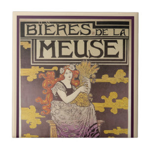 Biere de la Meuse av Marc Auguste Bastard Kakelplatta