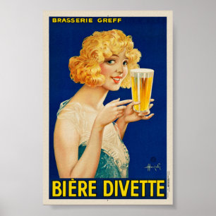 Biere Divette Vintage affisch 1929