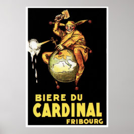 BIERE DU CARDINAL Achille Mauzan Vintage Beer Poster