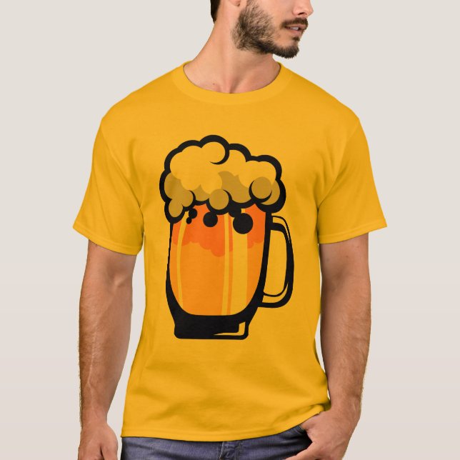 biere mousse chope binouze alcool verre 2310_U T Shirt (Framsida)