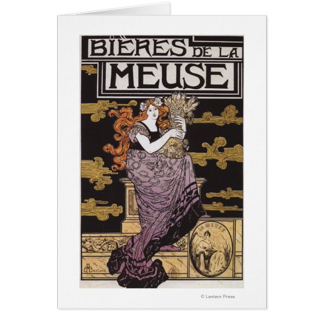 Bieres de la Meuse Promotional Poster Hälsningskort (Framsidan)