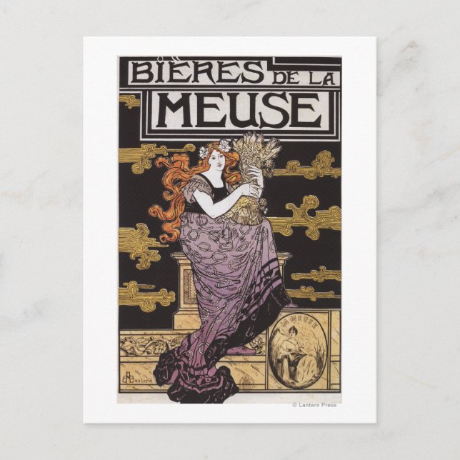 Bieres de la Meuse Promotional Poster Vykort (Framsida)