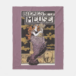 Bieres de laMeuse befordrings- affisch Fleecefilt