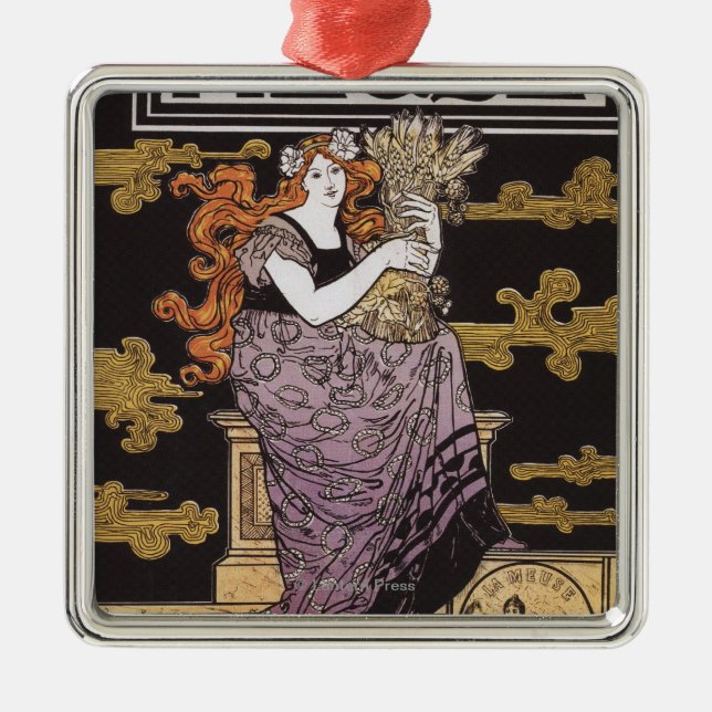 Bieres de laMeuse befordrings- affisch Julgransprydnad Metall (Framsidan)