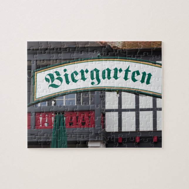 Biergarten-skylt, Tyskland Pussel (Horisontell)