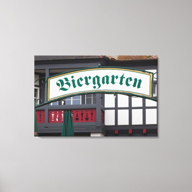 Biergarten-tecken, Tyskland Canvastryck (Framsida)