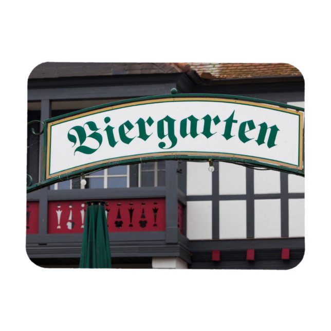 Biergarten-tecken, Tyskland Magnet (Horisontell)