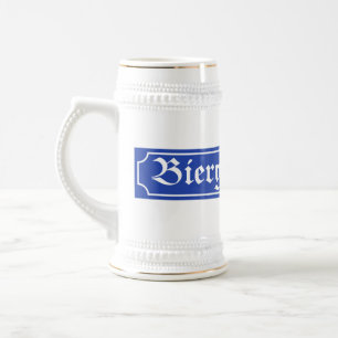 Biergarten undertecknar, Bayern, Tyskland Sejdel