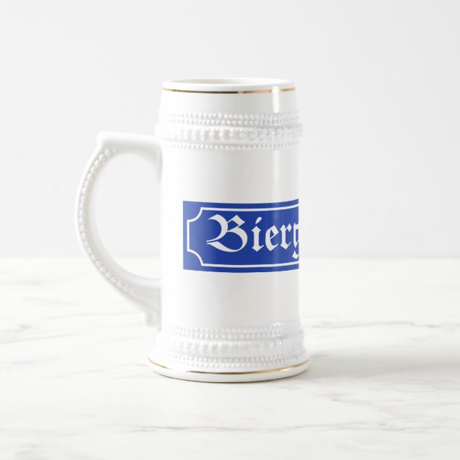 Biergarten undertecknar, Bayern, Tyskland Sejdel (Vänster)