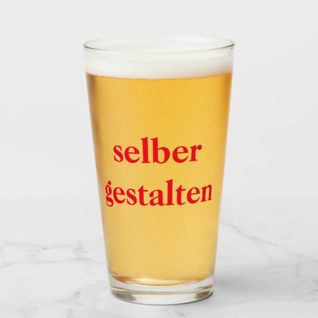 Bierglas selber gestalten  glaskopp (Framsida fylld)