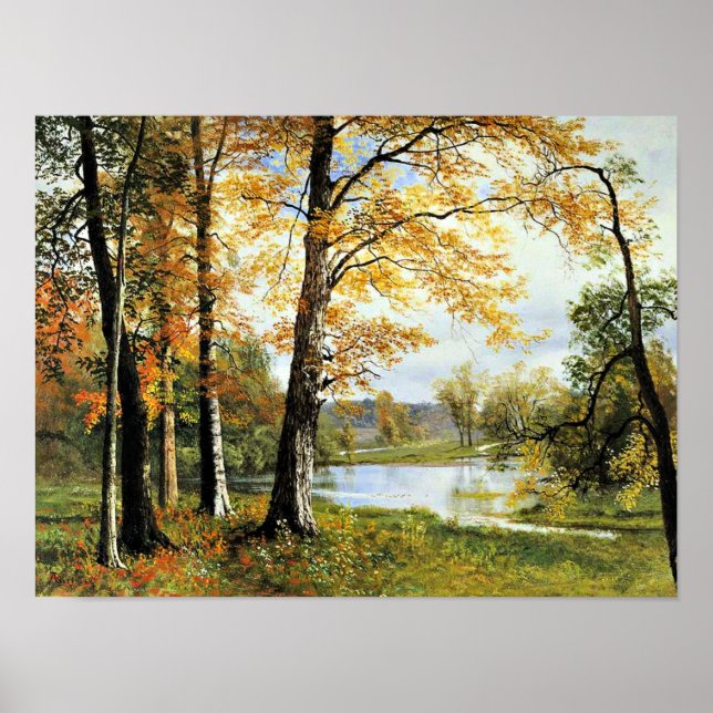 Bierstadt - A Quiet Sjö, Poster (Framsidan)