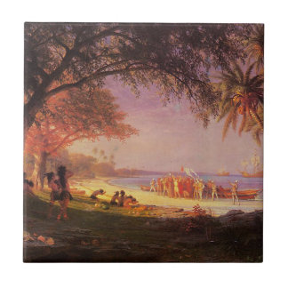 Bierstadt Albert, landningen av Columbus Kakelplatta