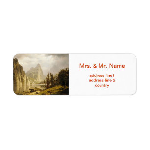 Bierstadt Albert Merced River Yosemite Valley Returadress Etikett