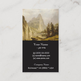 Bierstadt Albert Merced River Yosemite Valley Visitkort