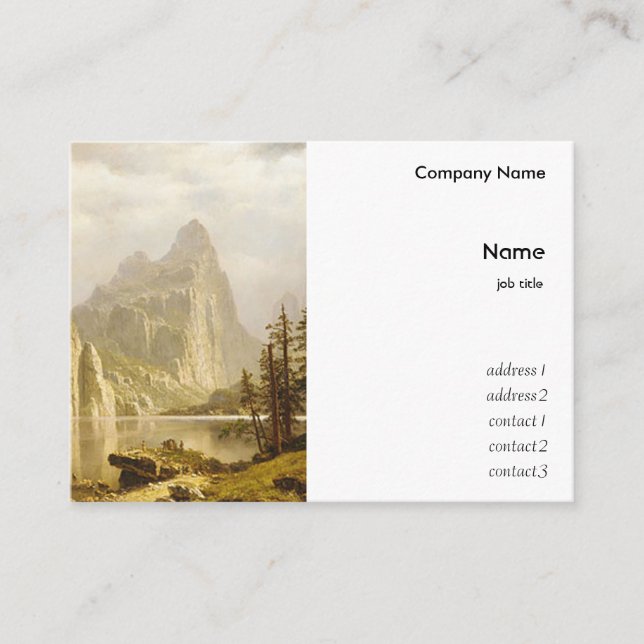 Bierstadt Albert Merced River Yosemite Valley Visitkort (Framsida)