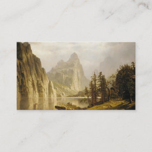 Bierstadt Albert Merced River Yosemite Valley Visitkort