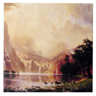 Bierstadt - Bland Sierran Nevada-bergen Kakelplatta
