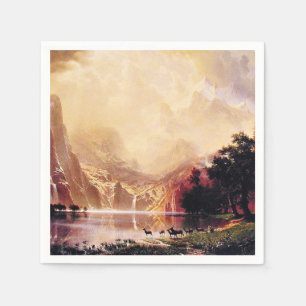 Bierstadt - Bland Sierran Nevada-bergen Pappersservett