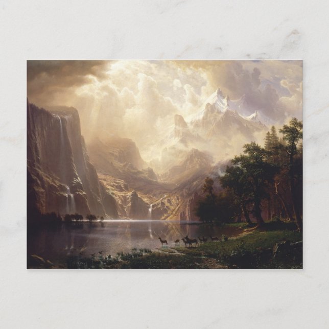 Bierstadt Bland Sierran Nevada-bergen Vykort (Framsida)