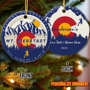 Bierstadt Colorado 14ers Fourteener klättring Julgransprydnad Keramik