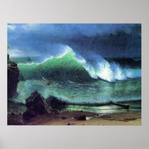 Bierstadt - Emerald Sea, konsmålning av bra, Poster