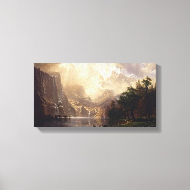 Bierstadt i Sierran Nevadas berg Canvastryck (Framsida)