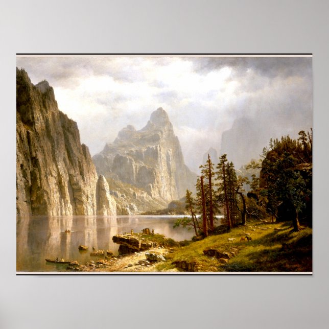 Bierstadt - Merced River, Yosemite Valley Poster (Framsidan)