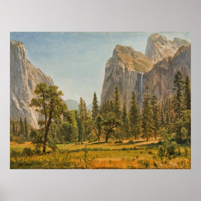 Bierstadt Möhippa Veil Falls, Yosemite Valley Poster (Framsidan)