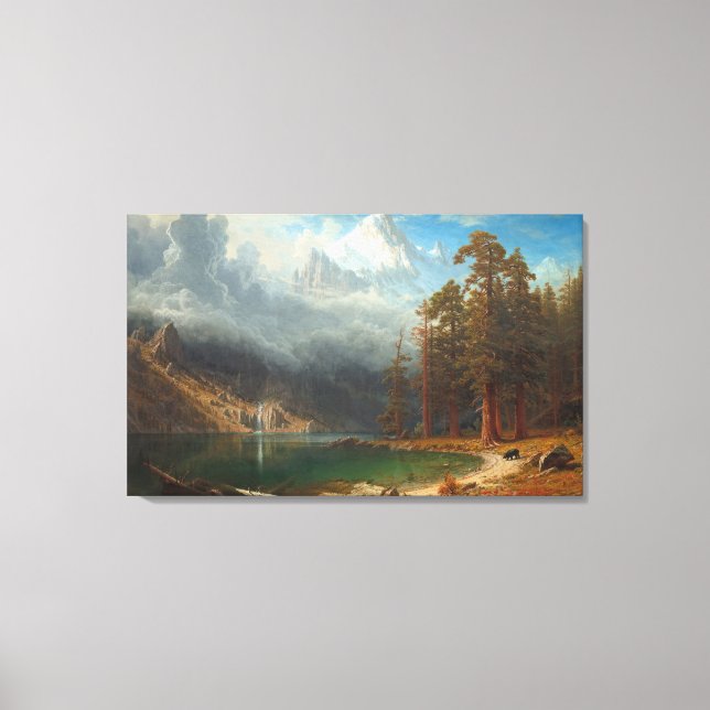 Bierstadt Mount Corcoran Painting Canvastryck (Framsida)