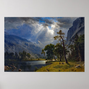Bierstadt Mount Starr Kung Yosemite Painting Poster