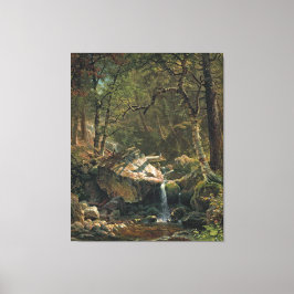 Bierstadt Mountain Brook Landscape Painting Canvastryck