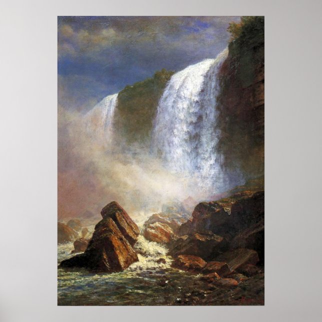 Bierstadt Niagara Falls Painting Poster (Framsidan)