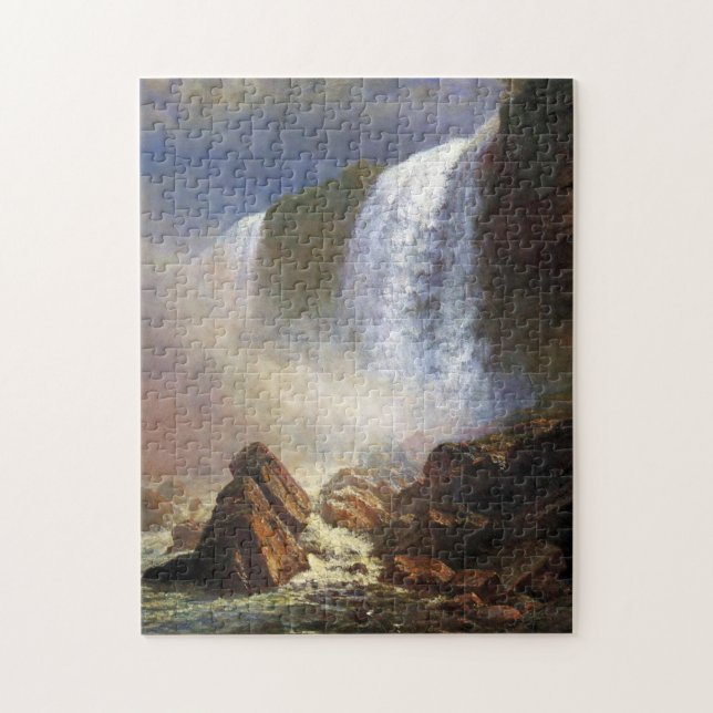 Bierstadt Niagara Falls Painting Pussel (Vertikal)