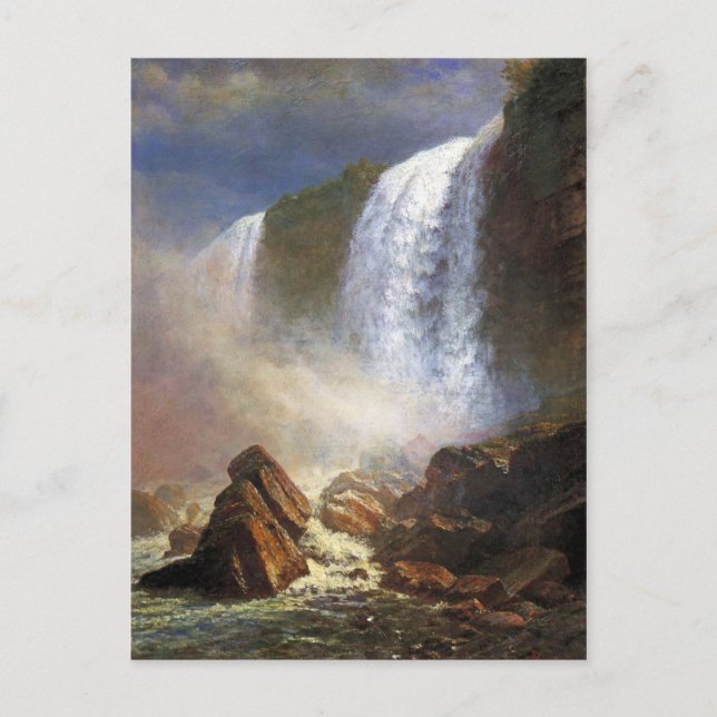 Bierstadt Niagara Falls Painting Vykort (Framsida)