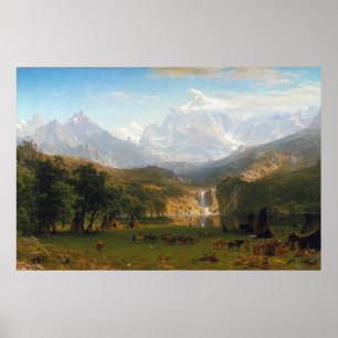Bierstadt Rocky mountains Landers har högsta målni Poster