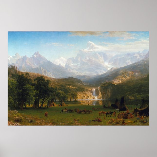 Bierstadt Rocky mountains Landers har högsta målni Poster (Framsidan)