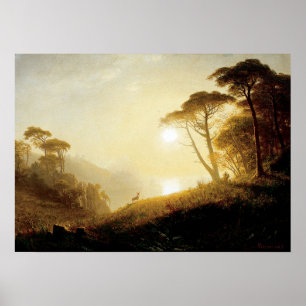 Bierstadt - Scen i Yosemite-dalen Poster