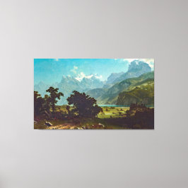 Bierstadt Sjö Lucerne Painting Canvastryck
